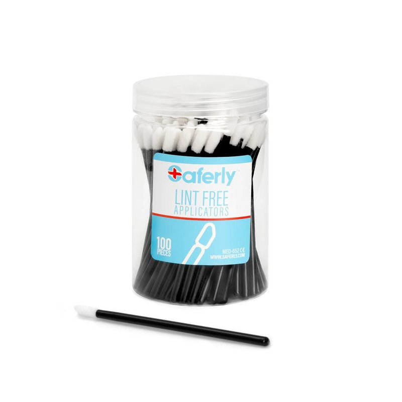 Saferly Lint-Free Applicators — Jar of 100-1