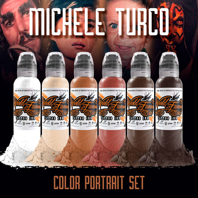 MICHELE TURCO COLOR PORTRAIT SET - World Famous Tattoo Ink – Encres – World Famous Tattoo Ink – SBDistribution