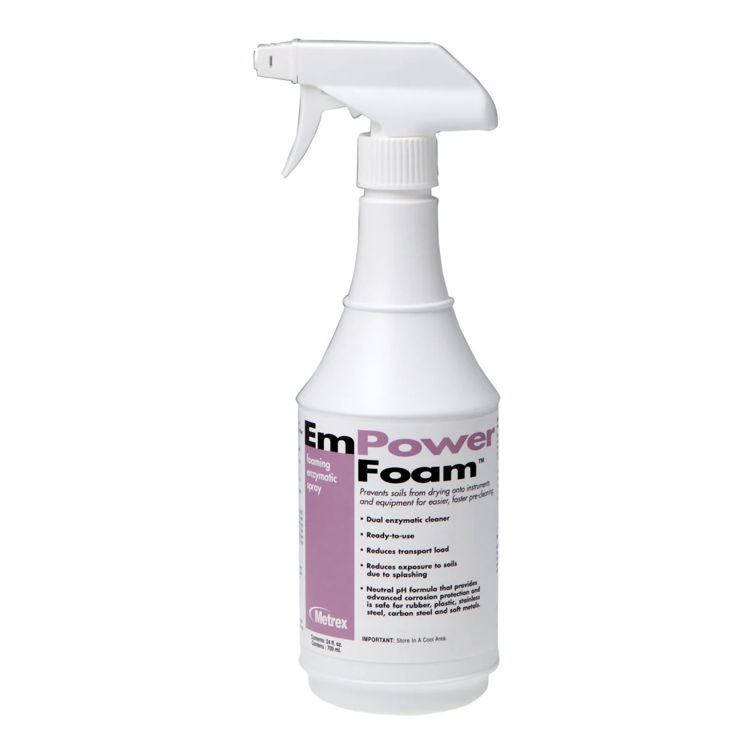 Mousse en vaporisateur EmPower® Foam Enzymatic Spray, 24 oz Bottle – Stérilisation et savon – Metrex – SBDistribution