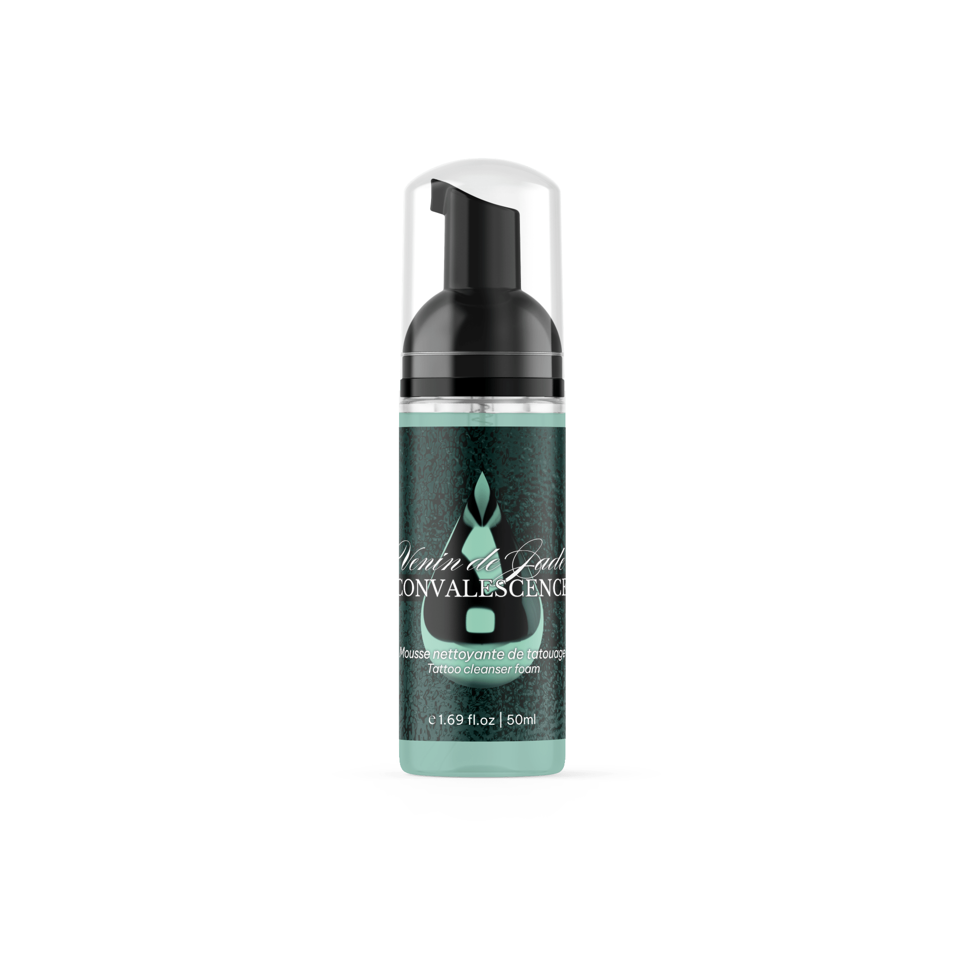 Mousse nettoyante pour tatouages Venin de Jade 50 ml – Stérilisation et savon – Convalescence – SBDistribution