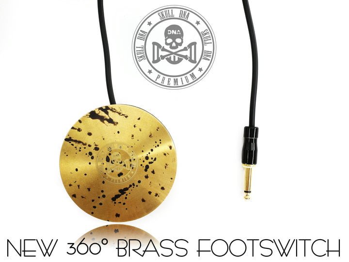 New Skull DNA Brass tattoo foot pedals – – SBDistribution – SBDistribution