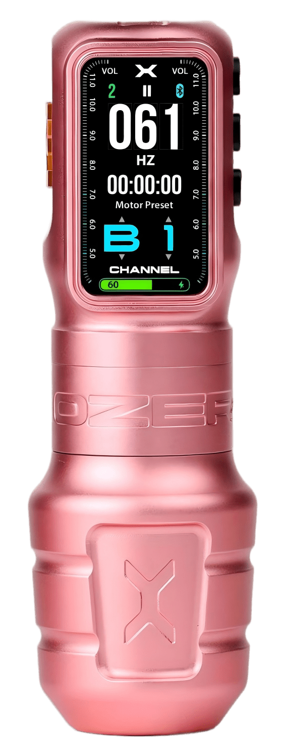 Ozer Channel X – Machine à Tatouer Rotative Professionnelle – Rose – Machines à tatouage sans fils – Ozer – SBDistribution