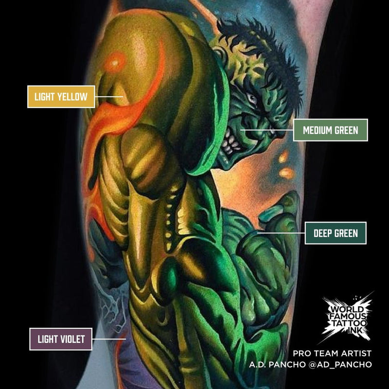 Pancho Medium Green - World Famous Tattoo Ink – Encres – World Famous Tattoo Ink – SBDistribution