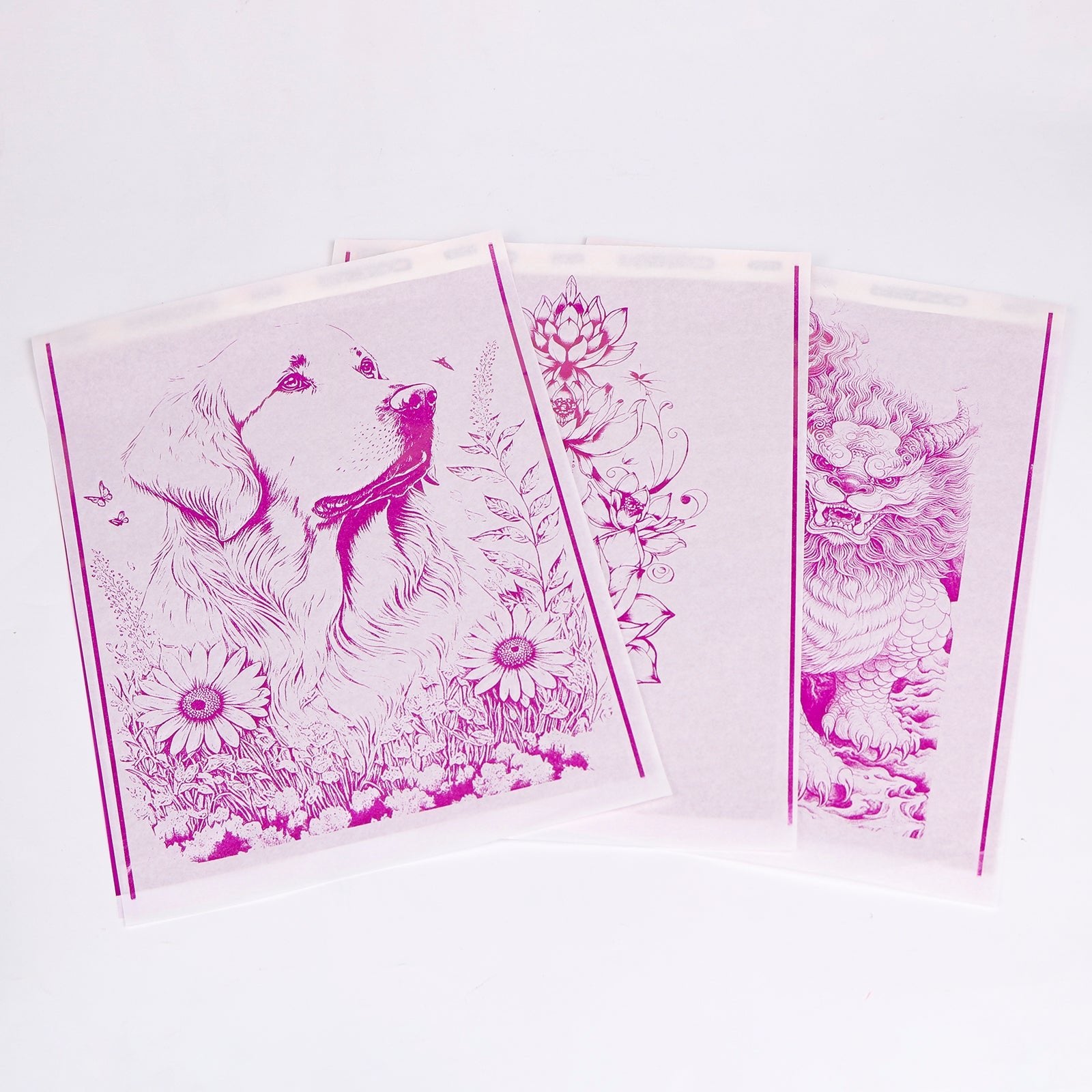 Papier thermique rose pour tatouage – OZER – Feuilles à Stencil – OZER – SBDistribution