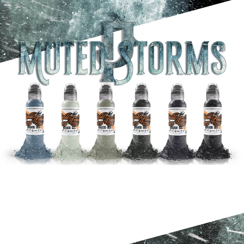POCH MUTED STORMS SET - World Famous Tattoo Ink – Encres – World Famous Tattoo Ink – SBDistribution