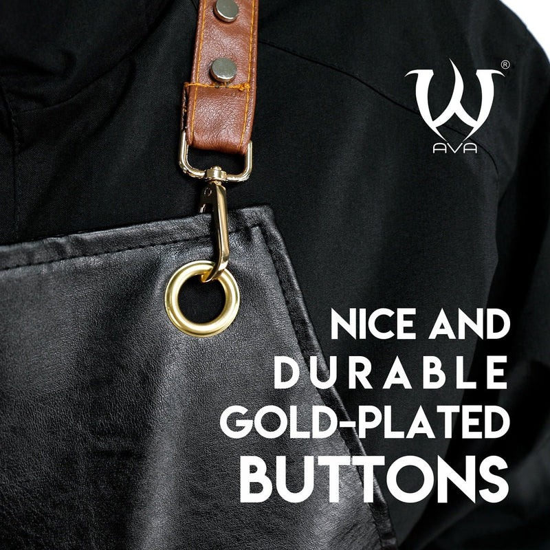 PU LEATHER MATERIAL APRON WITH ADJUSTABLE BELTS – – SBDistribution – SBDistribution