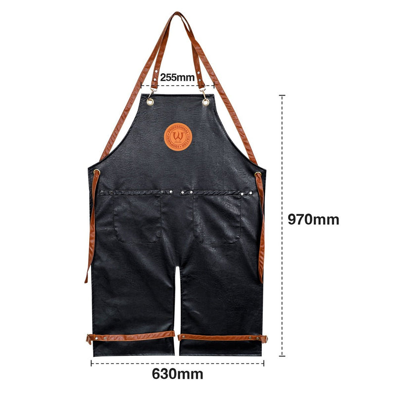 PU LEATHER MATERIAL APRON WITH ADJUSTABLE BELTS – – SBDistribution – SBDistribution