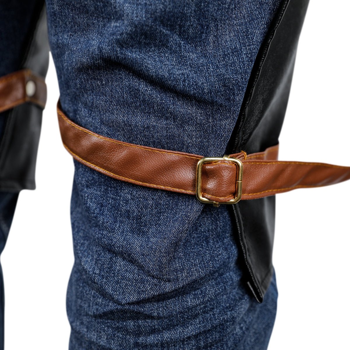 PU LEATHER MATERIAL APRON WITH ADJUSTABLE BELTS – – SBDistribution – SBDistribution