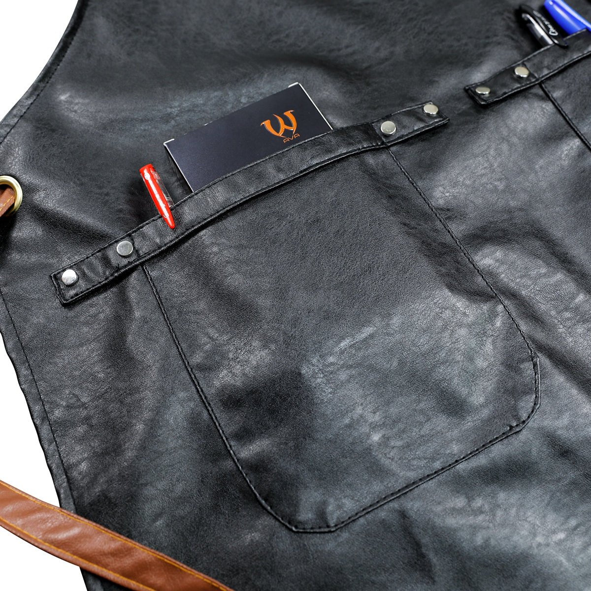 PU LEATHER MATERIAL APRON WITH ADJUSTABLE BELTS – – SBDistribution – SBDistribution