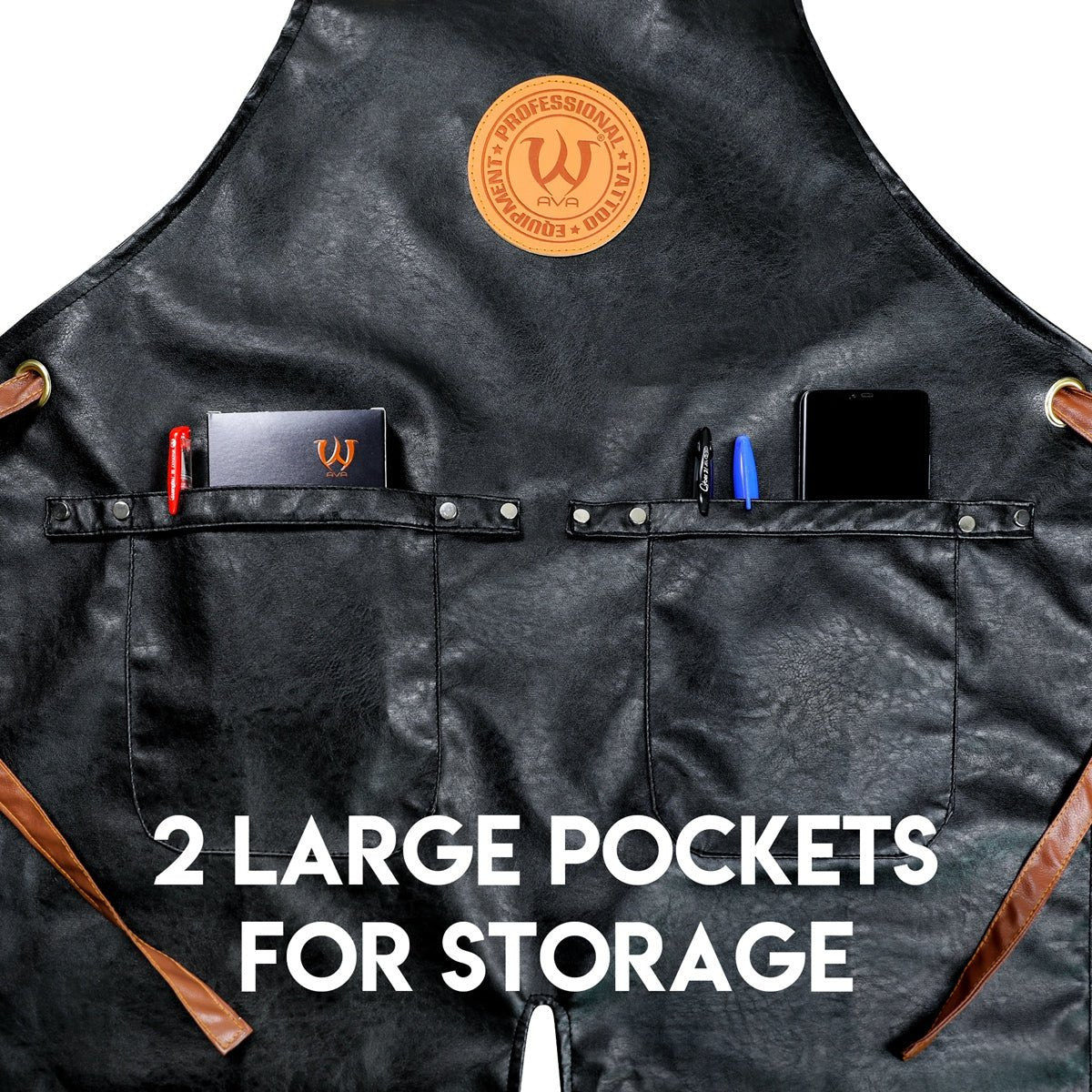 PU LEATHER MATERIAL APRON WITH ADJUSTABLE BELTS – – SBDistribution – SBDistribution