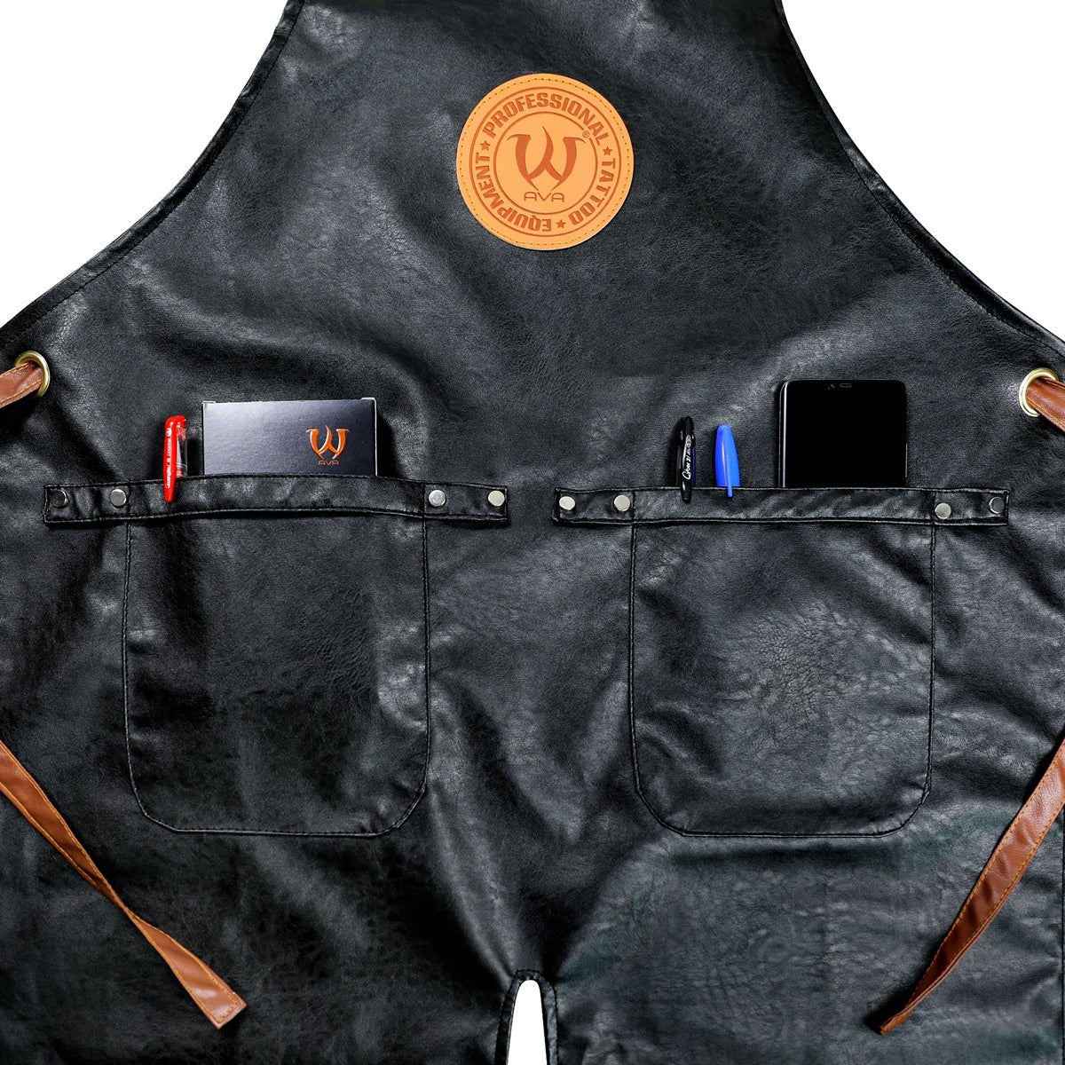 PU LEATHER MATERIAL APRON WITH ADJUSTABLE BELTS – – SBDistribution – SBDistribution