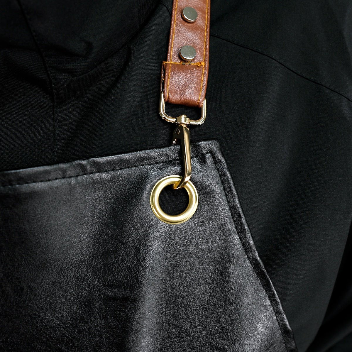 PU LEATHER MATERIAL APRON WITH ADJUSTABLE BELTS – – SBDistribution – SBDistribution