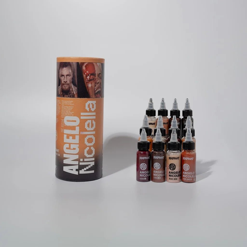 Radiant Colors – Angelo Nicolella Set – Tattoo Ink Set – Radiant Colors – SBDistribution