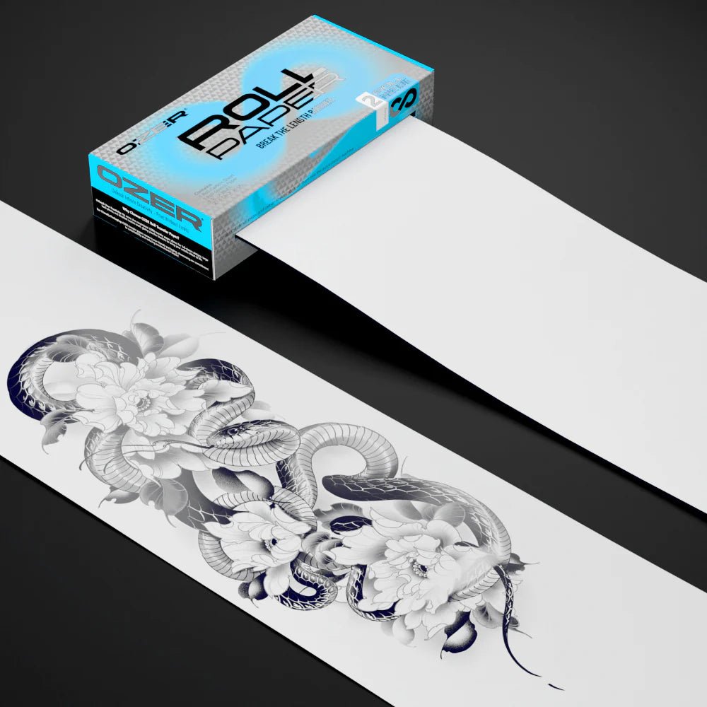 Rouleau de papier stencil OZER 8.5 po x 98.43 pi – Papier stencil tattoo – OZER – SBDistribution