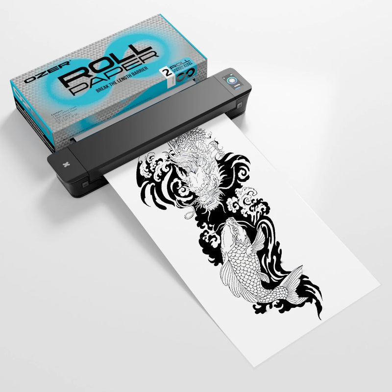 Rouleau de papier stencil OZER 8.5 po x 98.43 pi – Papier stencil tattoo – OZER – SBDistribution