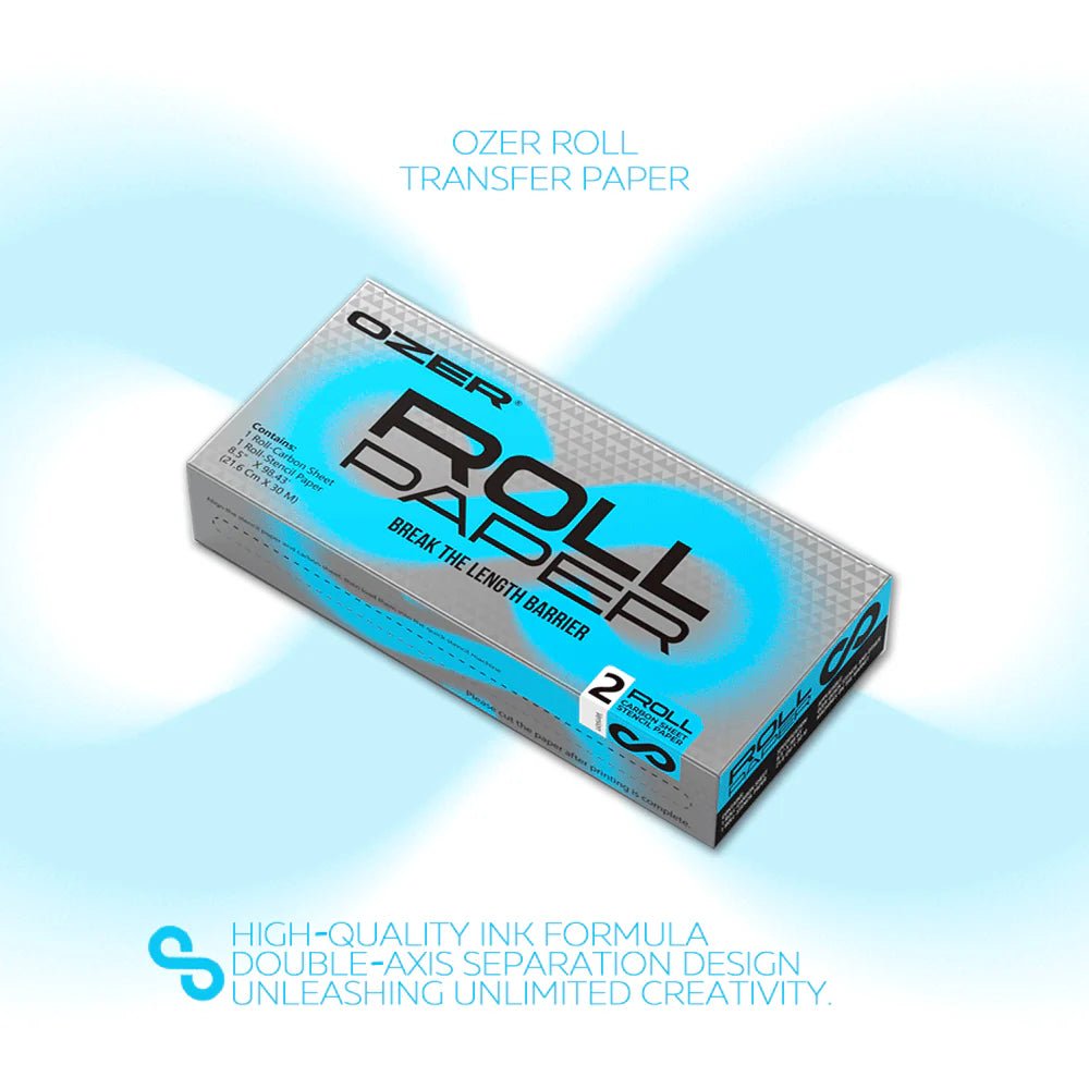 Rouleau de papier stencil OZER 8.5 po x 98.43 pi – Papier stencil tattoo – OZER – SBDistribution