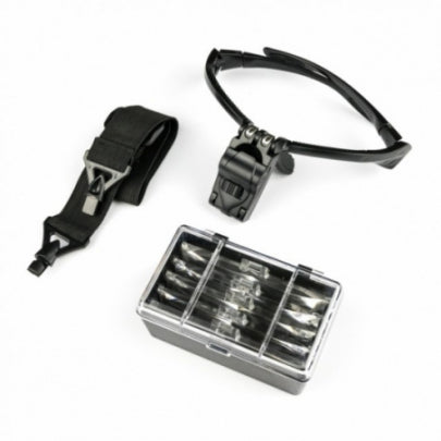 Safety glasses with magnifier and LED light -1