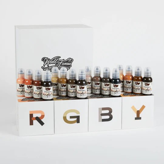 SASHA O'KHARIN RGBY SKIN TONE SET 1oz – Encres – World Famous Tattoo Ink – SBDistribution