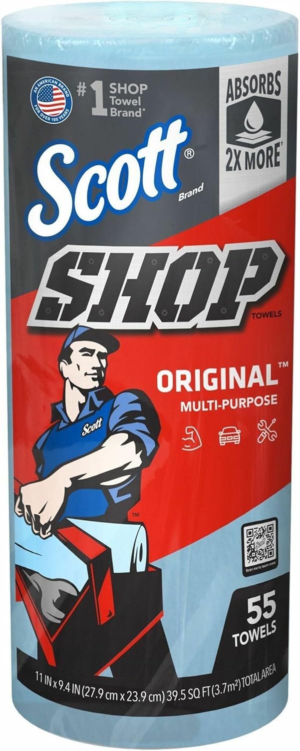 Scott Shop essuies - tout bleus 55 feuilles (paquet de 1) – Stérilisation et savon – ‎KIMBERLY - CLARK PROFESSIONAL – SBDistribution