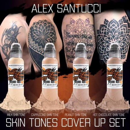 Set World Famous Alex Santucci Skin Tones Cover Up 4x30ml