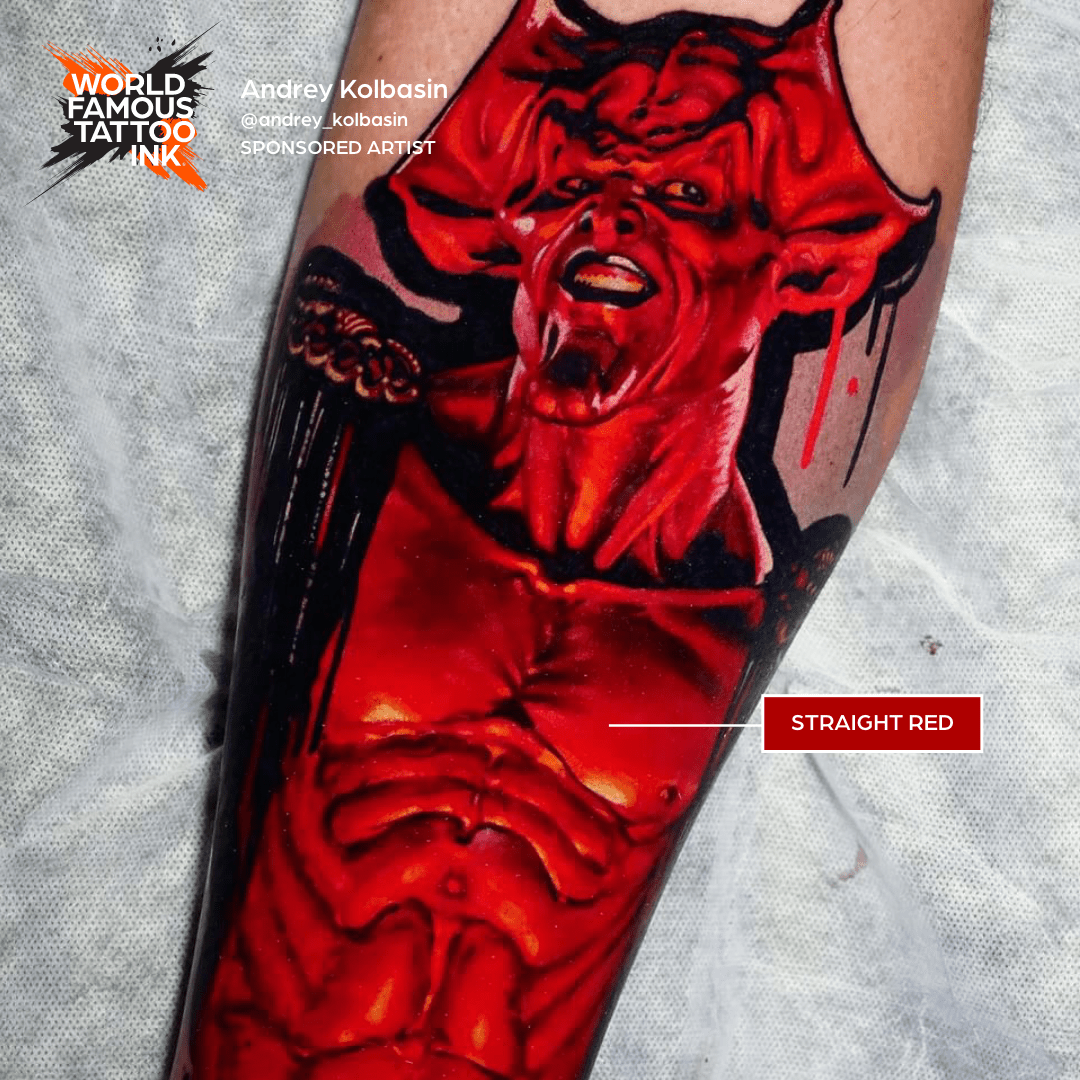 Straight Red - World Famous Tattoo Ink – Encres – World Famous Tattoo Ink – SBDistribution
