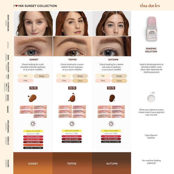 Sunset Brow Pigments – Encres – Tina Davies – SBDistribution