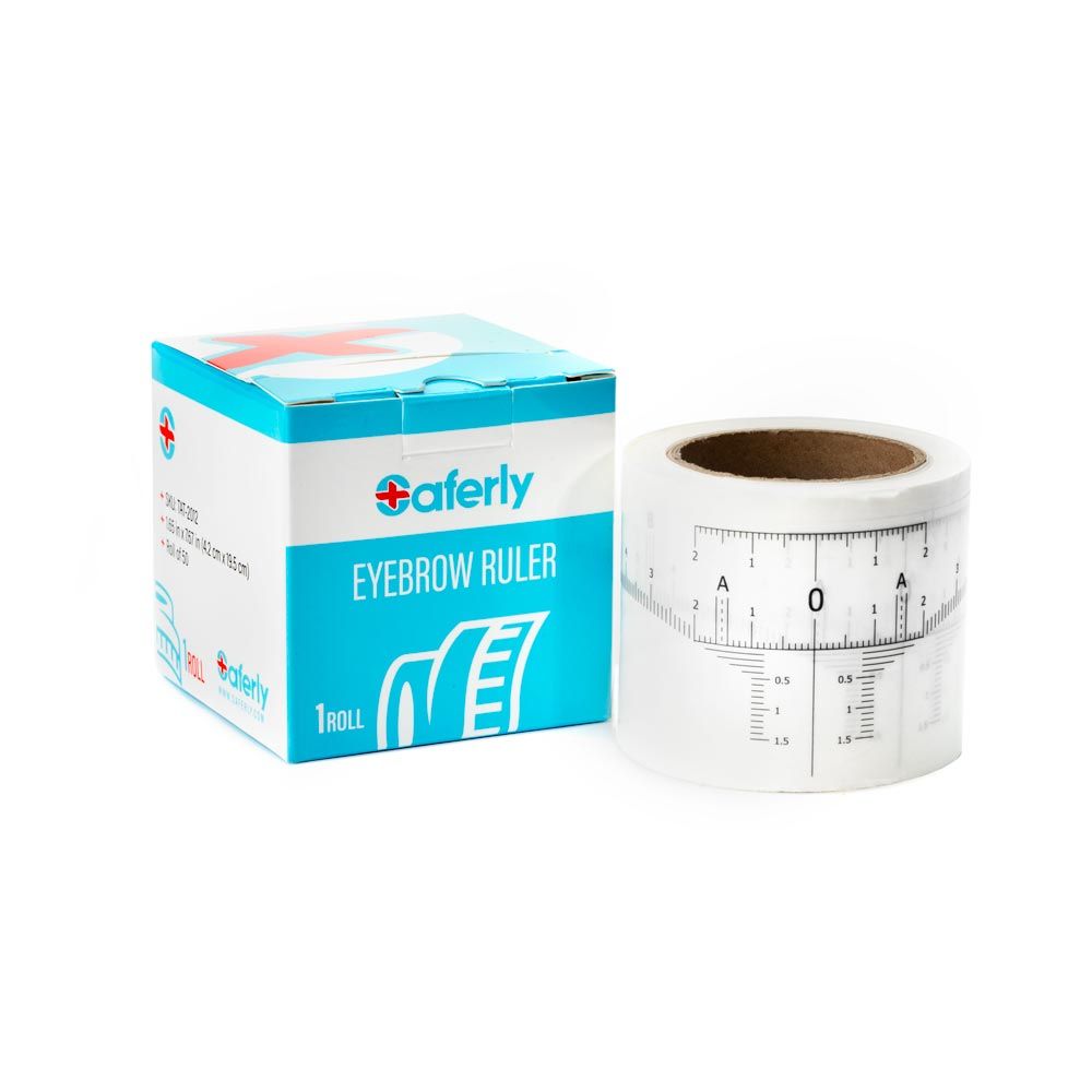 Safely disposable eyebrow ruler stickers — roll of 50-1