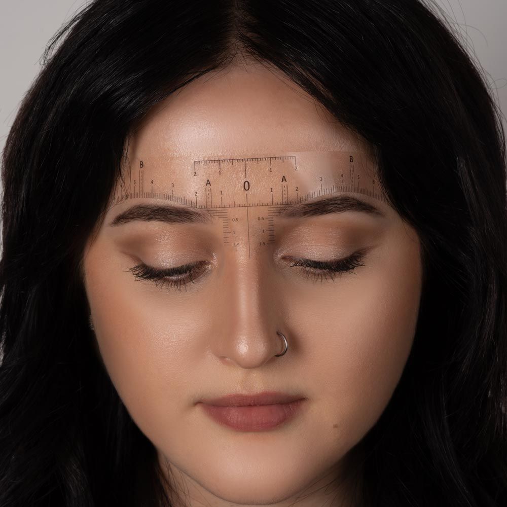 Safely disposable eyebrow ruler stickers — roll of 50-4