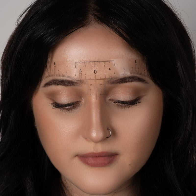 Safely disposable eyebrow ruler stickers — roll of 50-4