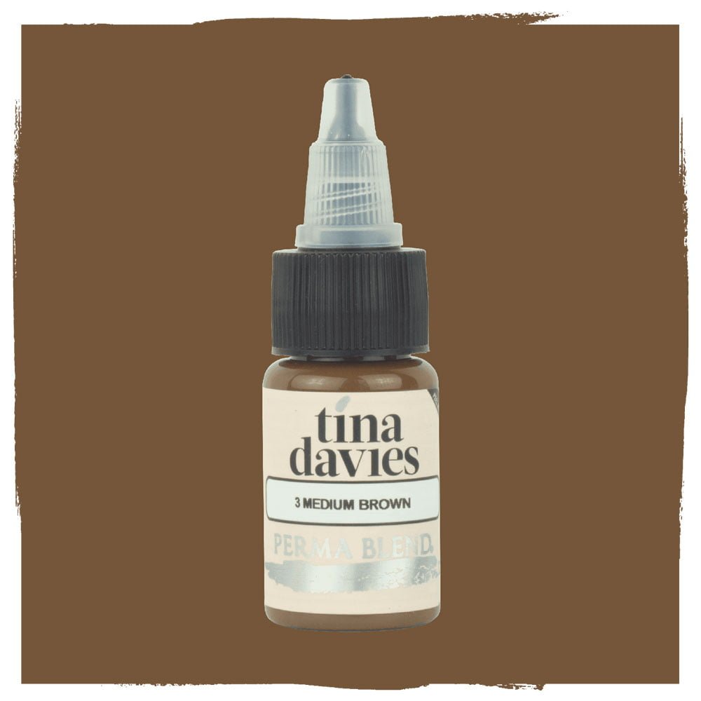 Tina Davies: 3 - Medium Brown Perma Blend 15 ml – Pigment de maquillage – Perma Blend – SBDistribution