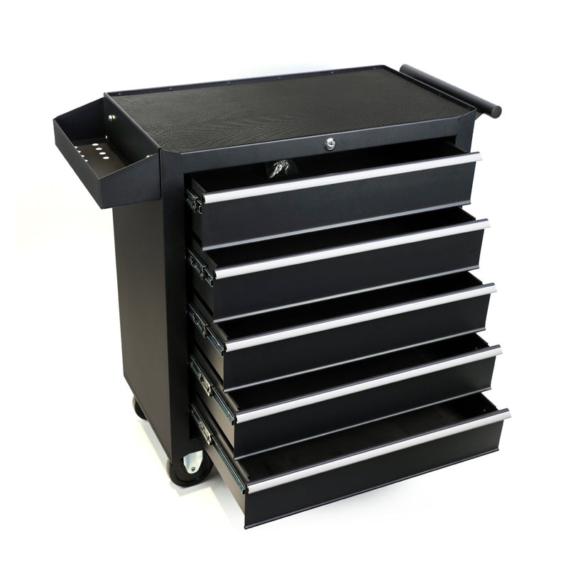 Workstation tatouage 5 tiroirs sur roulettes — Coffre tatoueur noir professionnel – Mobilier studio tatouage – SBDistribution – SBDistribution