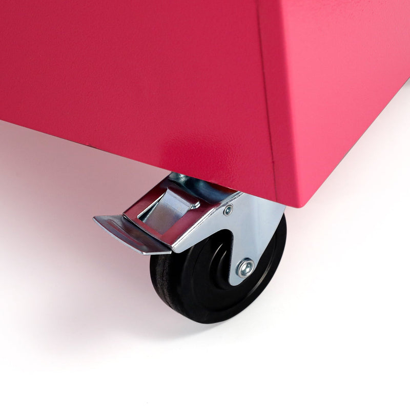 Workstation tatouage 5 tiroirs sur roulettes — Coffre tatoueur rose professionnel – Mobilier studio tatouage – SBDistribution – SBDistribution