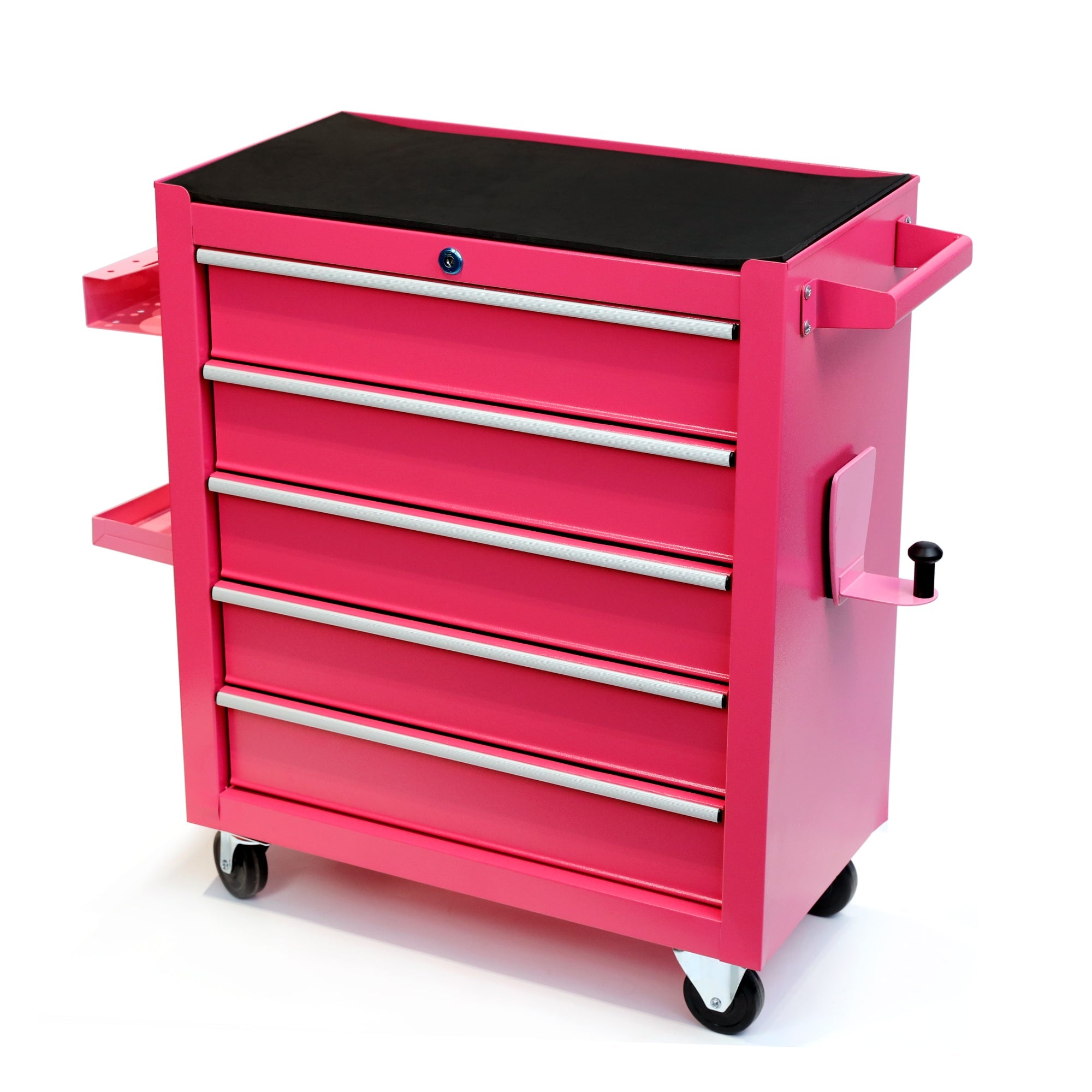 Workstation tatouage 5 tiroirs sur roulettes — Coffre tatoueur rose professionnel – Mobilier studio tatouage – SBDistribution – SBDistribution