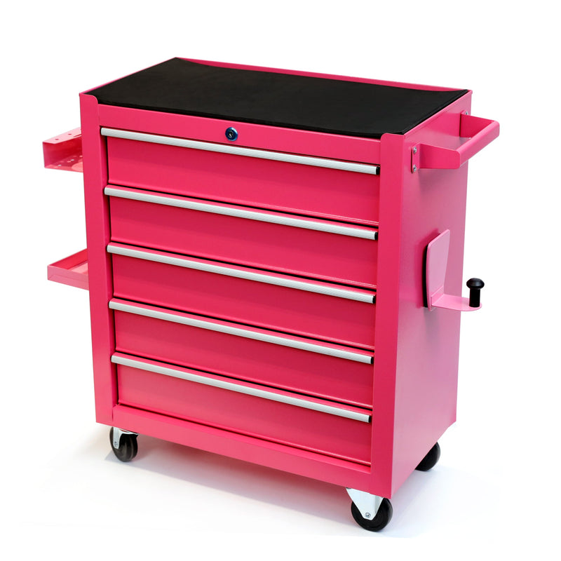 Workstation tatouage 5 tiroirs sur roulettes — Coffre tatoueur rose professionnel – Mobilier studio tatouage – SBDistribution – SBDistribution