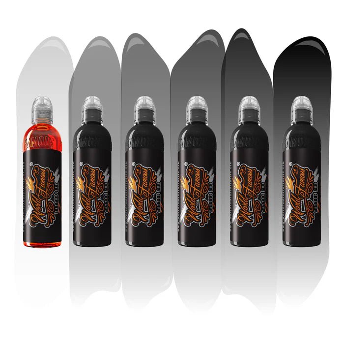 World Famous 5 Stage Shading Set — World Famous Tattoo Ink - 4 oz – Encres – World Famous Tattoo Ink – SBDistribution