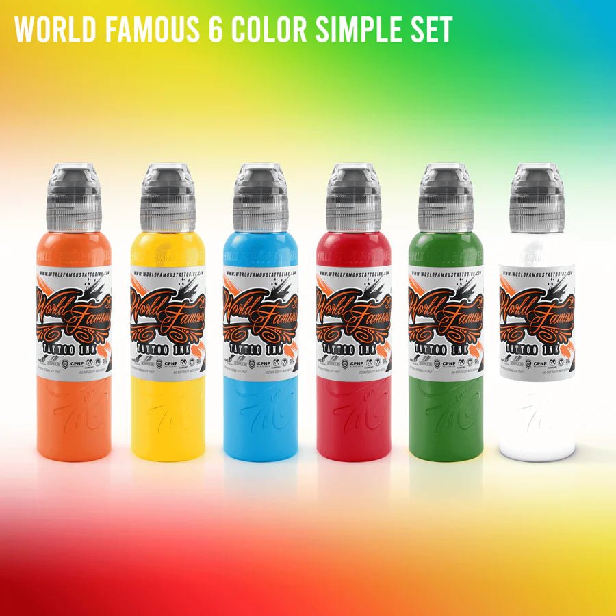 WORLD FAMOUS 6 Color Set - 1OZ – Encres – World Famous Tattoo Ink – SBDistribution