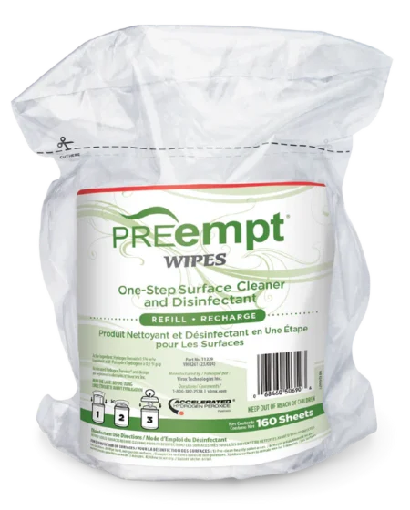 Preempt lingette désinfectante RTU - Lingettes 6" x 7"