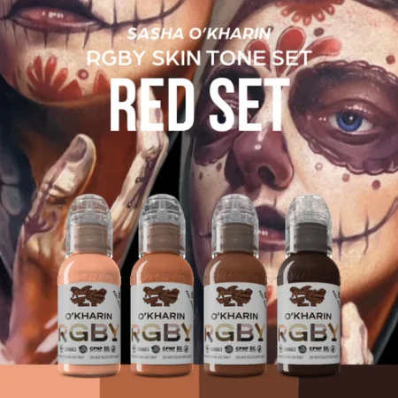 Sasha O’Kharin RGBY Skin Tone Red Mini Set of 4 Colors — World Famous — 1oz - Image 2