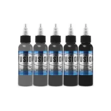 Bolo's Smooth Gray Signature Set - 5 Bottles - 12 colors Fusion Ink